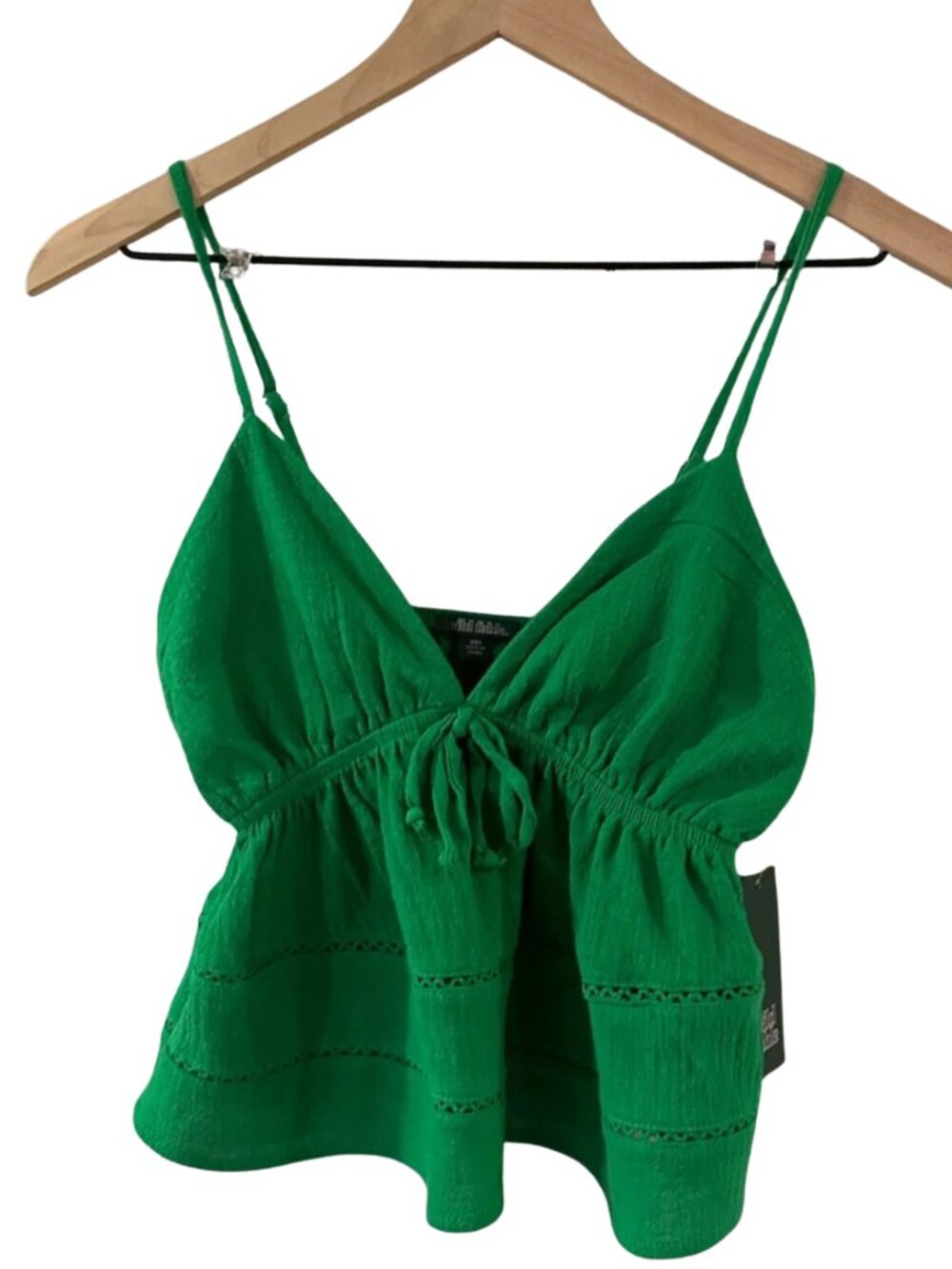 NWT Wild Fable Bright Green Spaghetti Strap Triangle Cami